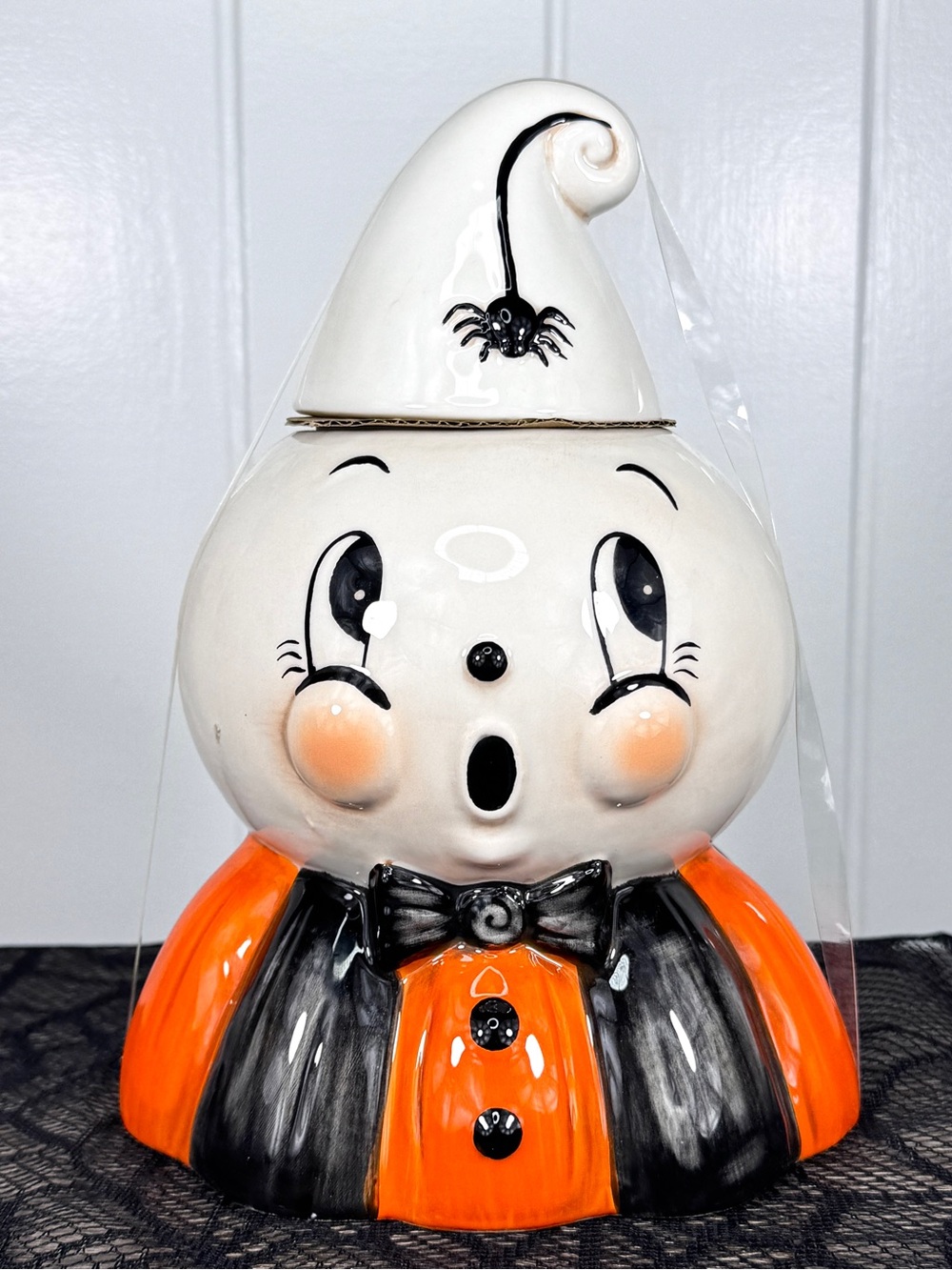 NEW Johanna Parker Ghost Halloween Cookie Jar